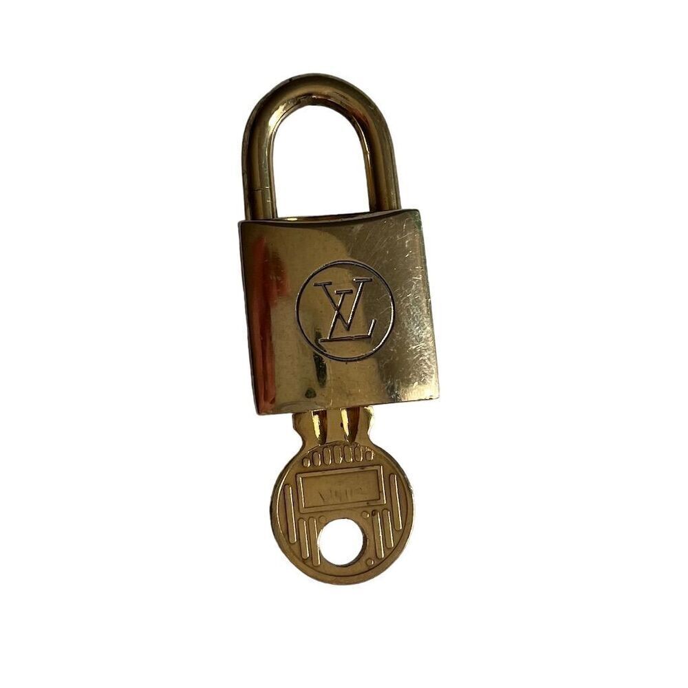 Louis Vuitton Gold Tone Brass Lock & Key 202 Rare